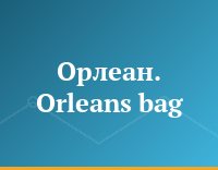 Орлеан. Orleans bag